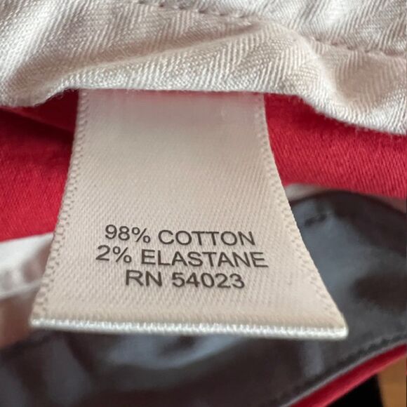 Banana Republic Sateen Crop Pants Bird of Paradise Pink Red Floral 10 Stretch - Picture 8 of 8